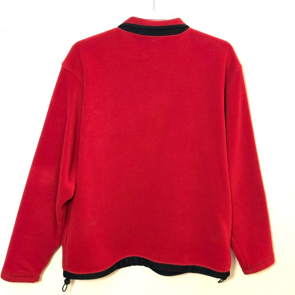 Old Navy Men's Quarter Zip-Up Red & Black Jacket. Size L. EUC. - Picture 8 of 10